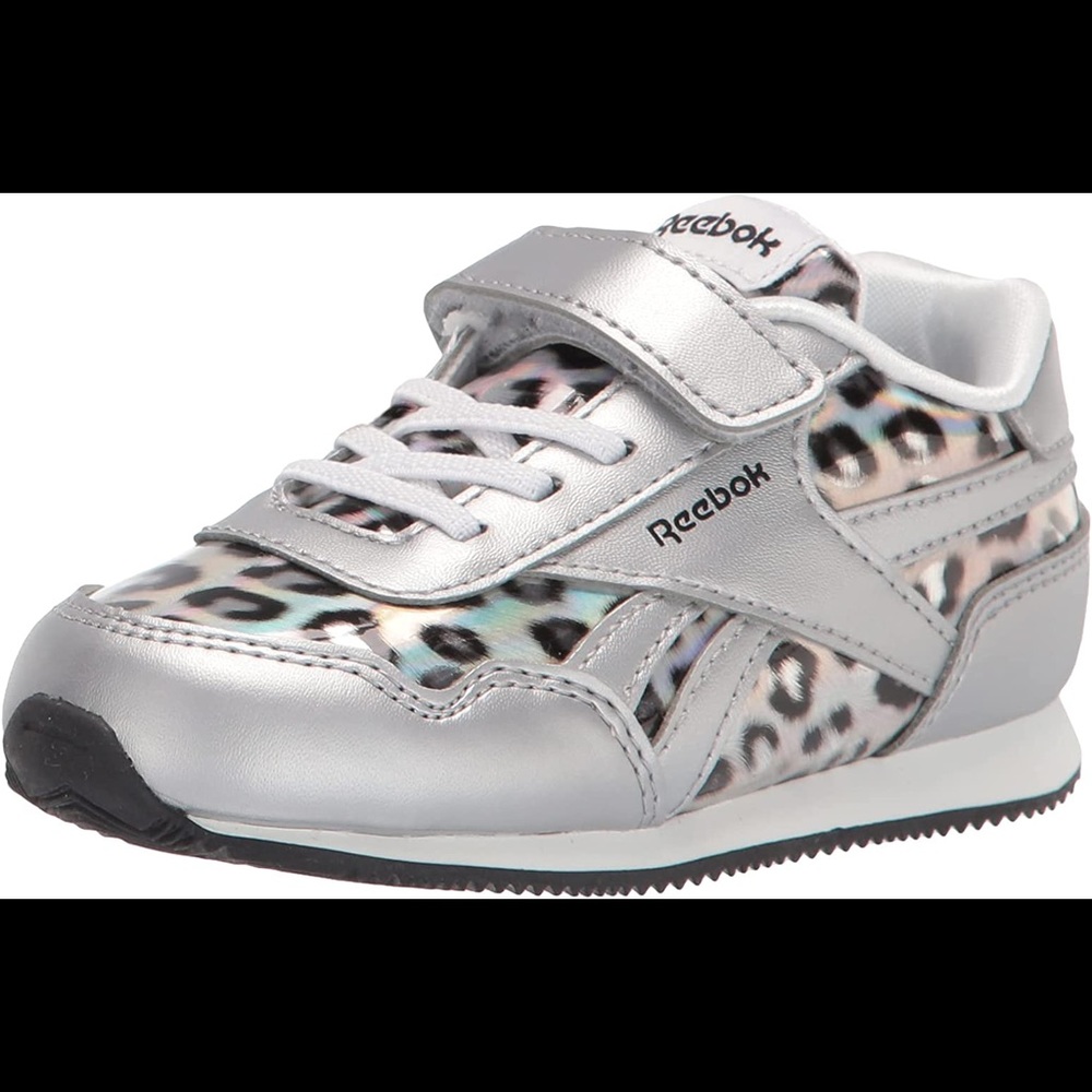 silver leopard print reeboks shoes